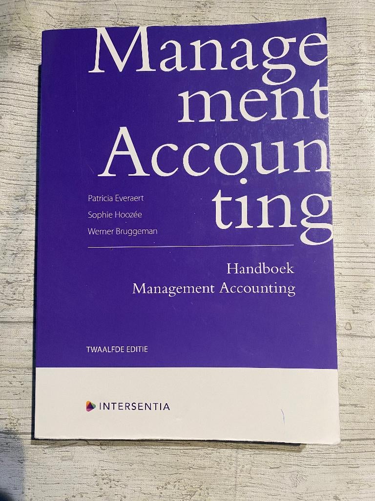 Handboek Management Accounting, Enlèvement ou Envoi, Sophie Hoozée, Alpha, Enseignement supérieur