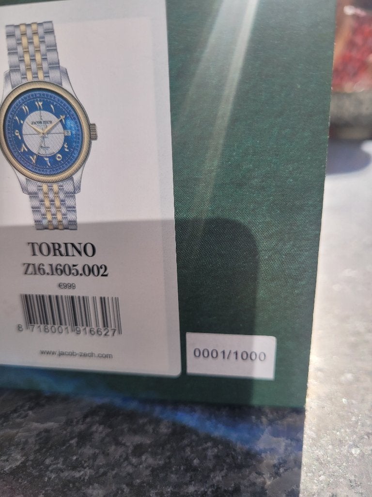 Jacob Zech Torino Limited Edition Nummer 1! SEIKO Nieuw!, Bijoux, Sacs & Beauté, Montres de sport, Enlèvement ou Envoi, Étanche