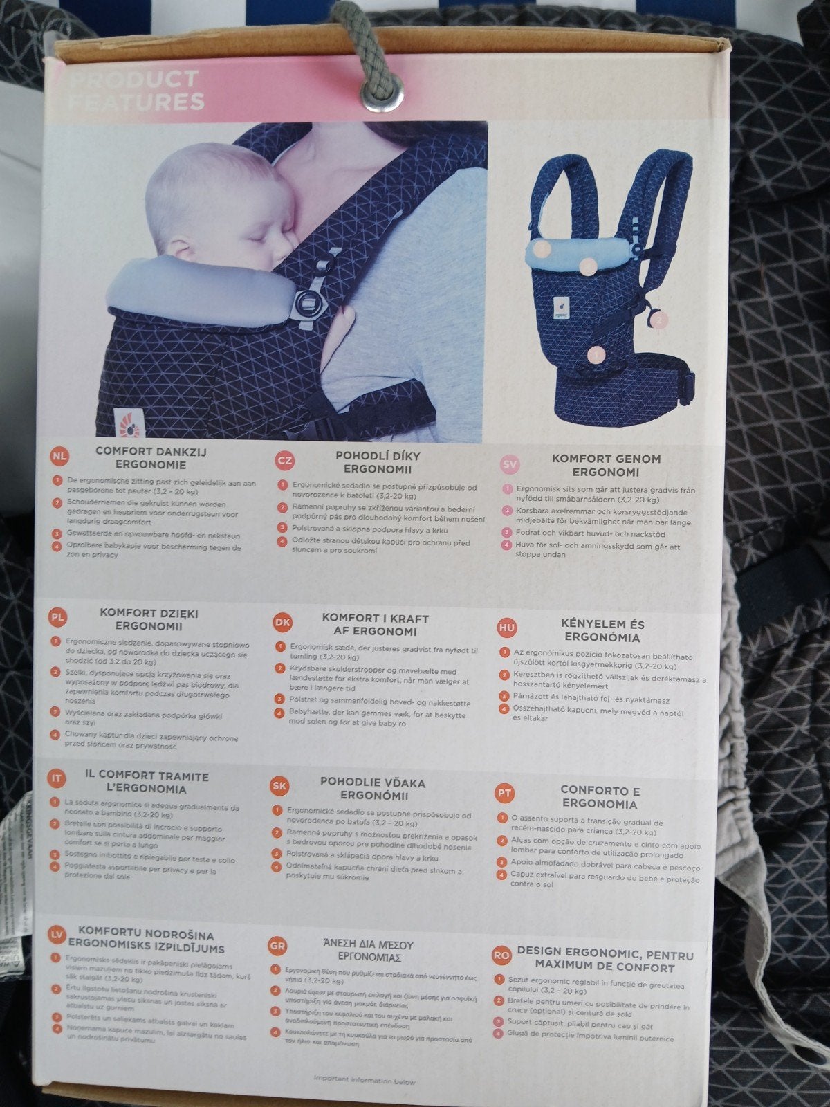 ergobaby adapt draagzak, Kinderen en Baby's, Gebruikt, Buik of Rug, Draagzak, Ophalen