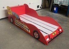 (49) Bed race auto voor matras 90 x 200, Kinderen en Baby's, Ophalen, Zo goed als nieuw, Matras