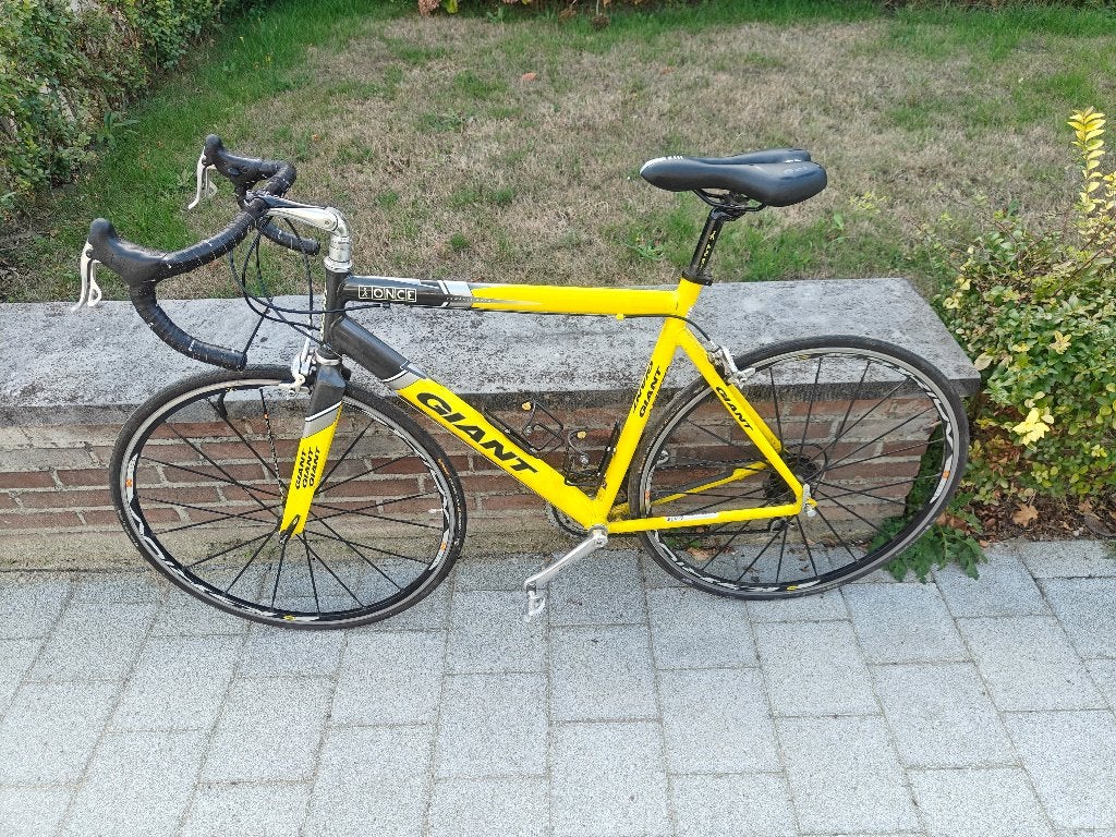 Giant TCR Team ONCE – Campagnolo – vintage koersfiets, Fietsen en Brommers, Ophalen, 28 inch, Gebruikt, Velgrem