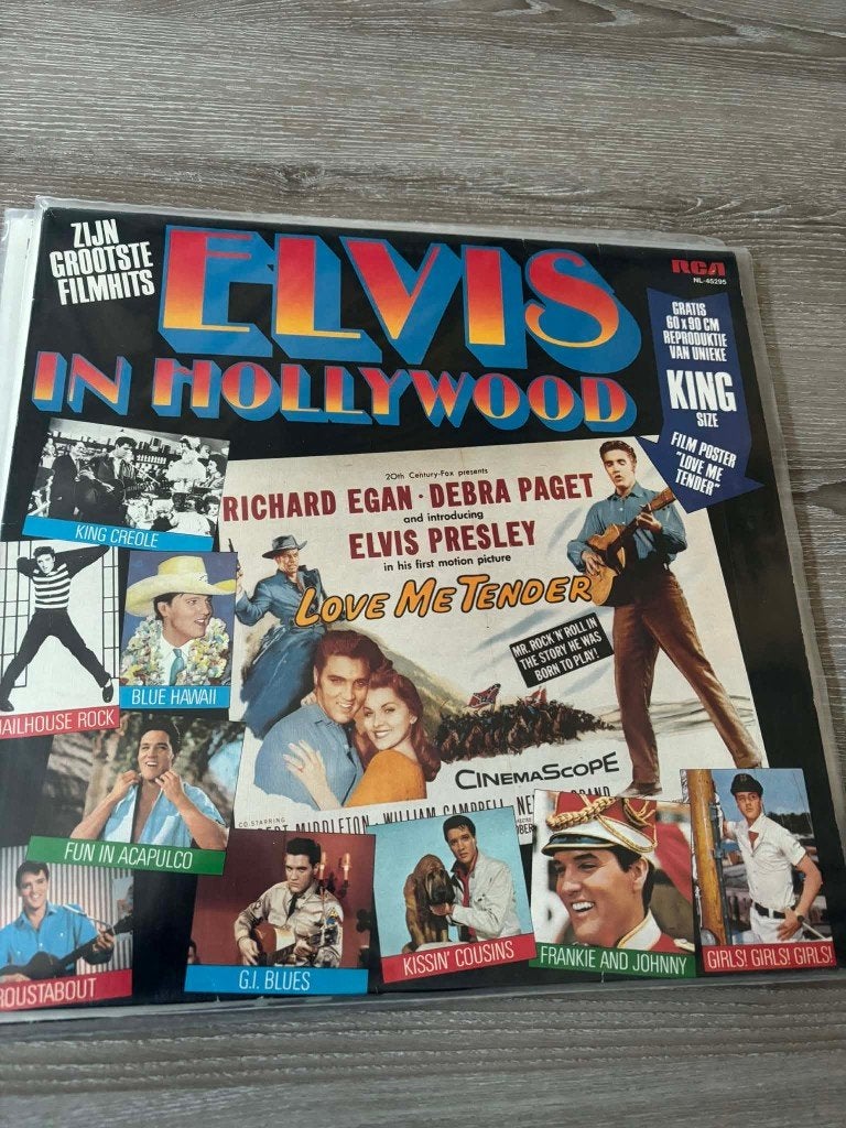 Elvis lp, Elvis in Hollywood, Nederlandse persing, 5 euro, Cd's en Dvd's, Vinyl | Rock, LP, Gebruikt, Ophalen of Verzenden, Beschermende buitenhoes