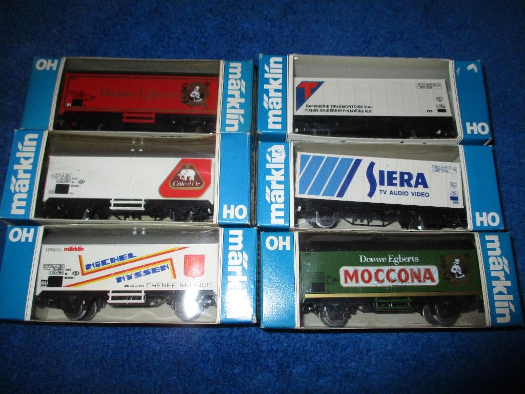 Marklin SNCB 6 wagons publicitaires, Enlèvement ou Envoi, Utilisé, Wagon, Märklin