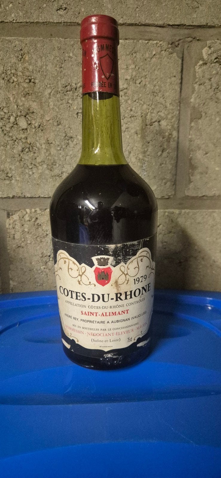 Vintage Côtes du Rhône 1979., Collections, Vins, Enlèvement ou Envoi, Pleine, Vin rouge, France