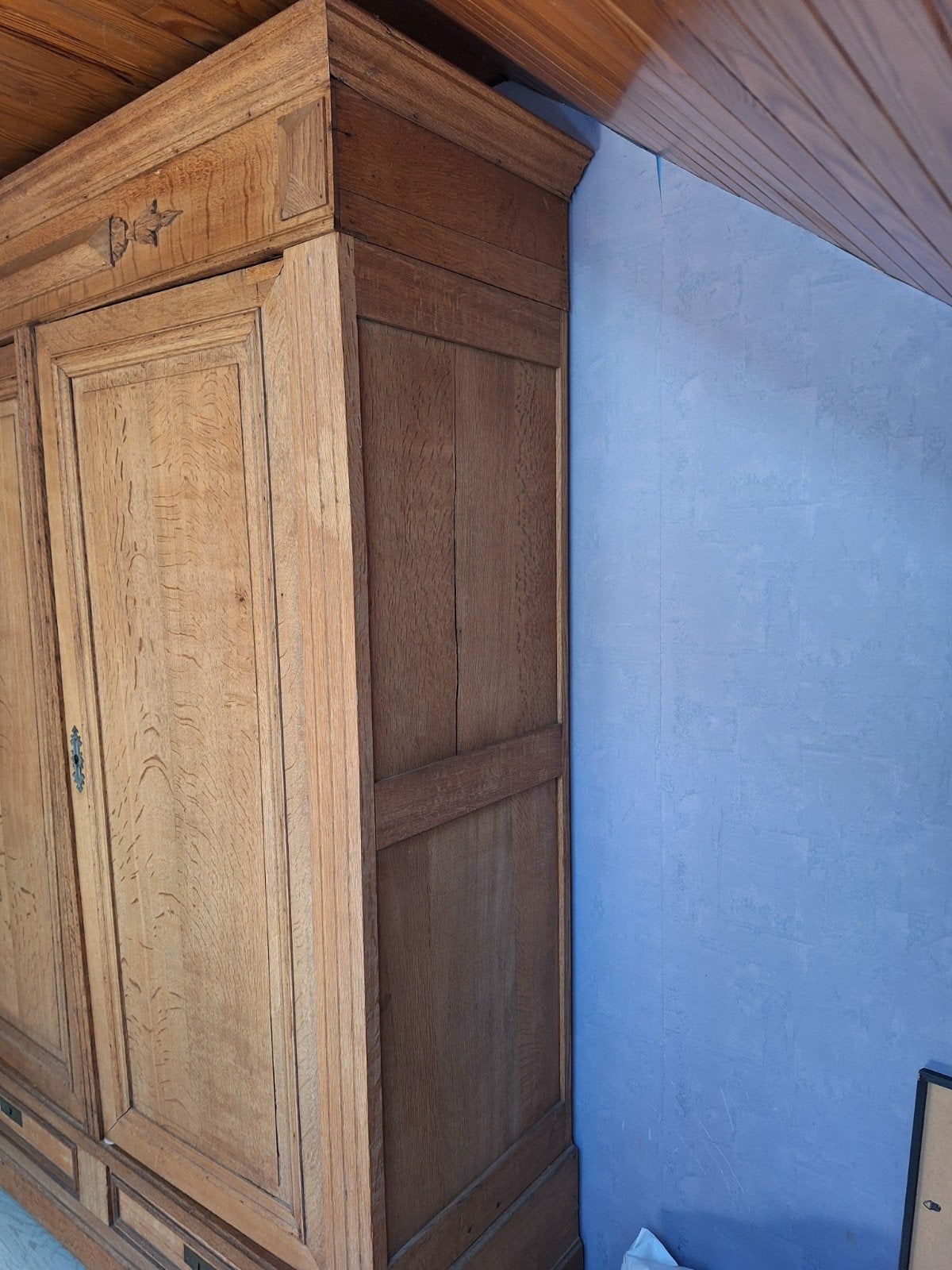 Armoire classique en chêne Style campagnard, Enlèvement