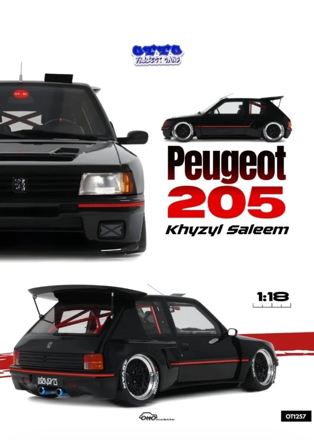 Pré-commande !! Peugeot 205 Khyzyl saleem 1/18éme, Hobby & Loisirs créatifs, Neuf, OttOMobile, Enlèvement ou Envoi, Voiture