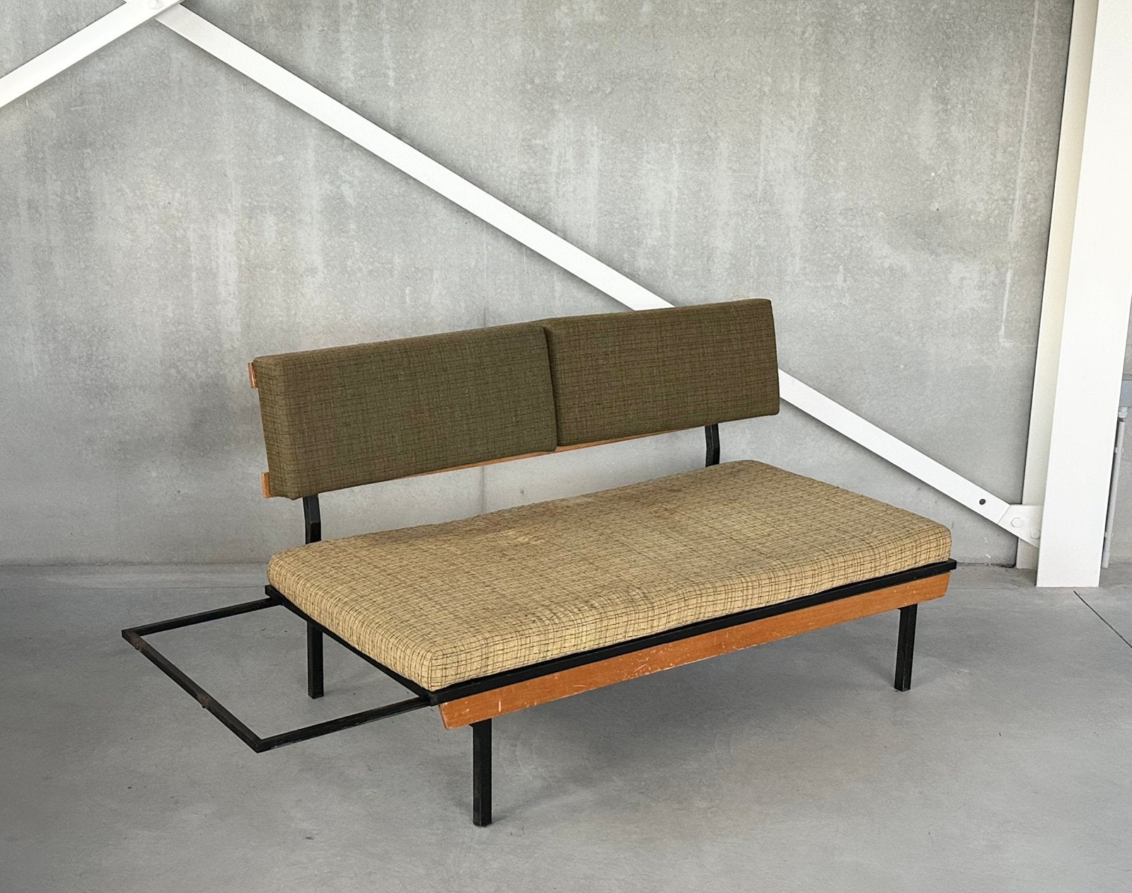 Vintage teak daybed, Ophalen, Zo goed als nieuw