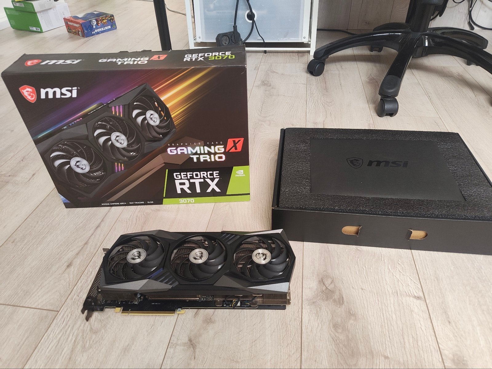 RTX 3070 MSI in doos, Computers en Software, Videokaarten, Zo goed als nieuw, Nvidia, HDMI, DisplayPort, Ophalen