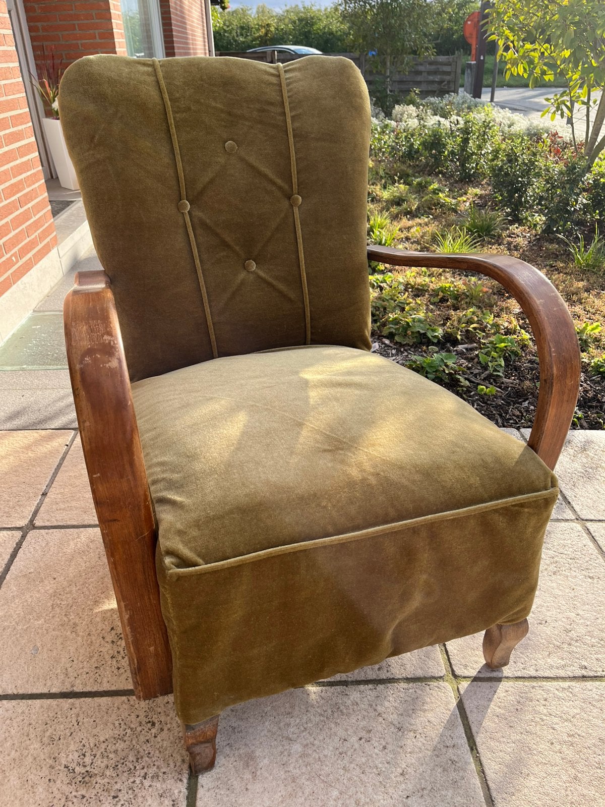 Vintage zetel (enkel ophaling), Maison & Meubles, Enlèvement, Utilisé, Une personne
