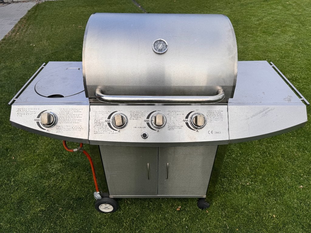 gas barbecue RVS goede staat, Tuin en Terras, Ophalen, Gebruikt