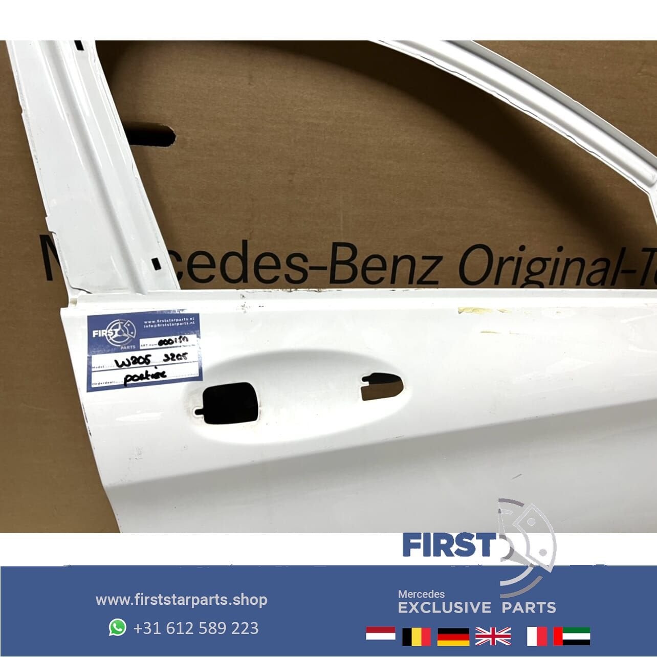 W205 C63 DEUR RECHTS VOOR Mercedes C Klasse WIT portier rech, Gebruikt, -, Deur, Ophalen of Verzenden