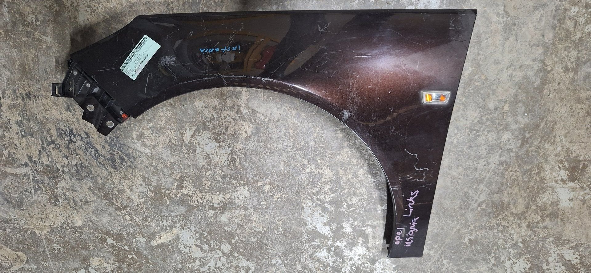 Spatbord Links-Voor Opel Insignia 2012 Bruin Hatchback Scher, -, Garde-boue, Opel, Utilisé