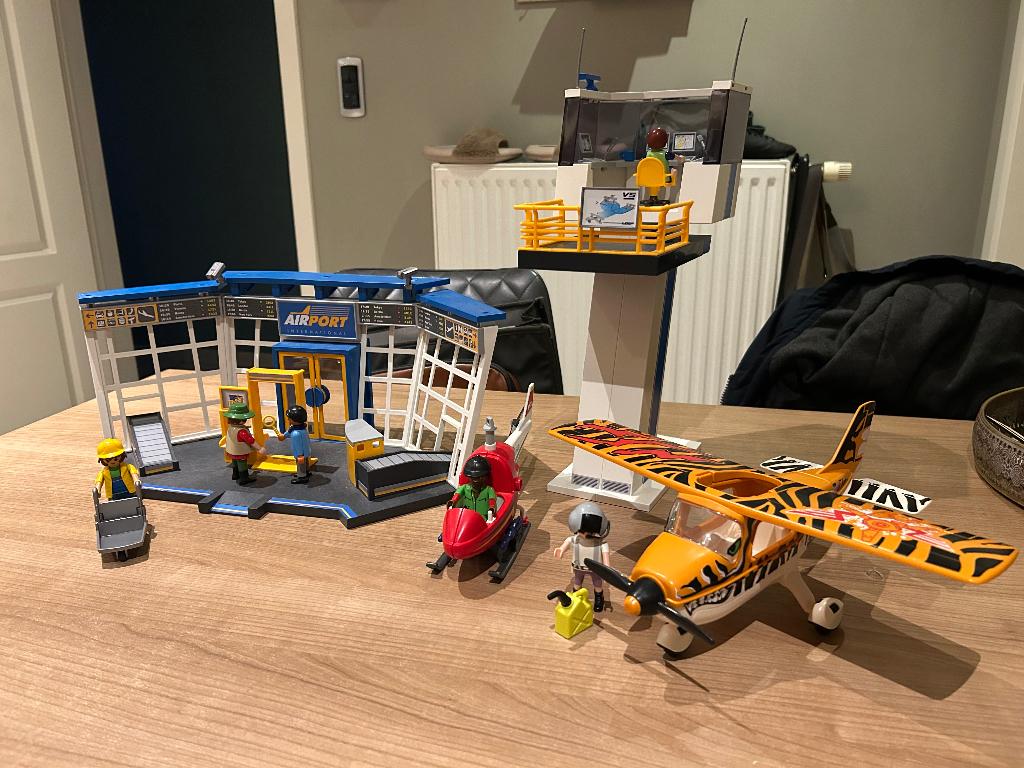Playmobil vliegveld en vliegtuig, Kinderen en Baby's, Ophalen, Gebruikt, Los Playmobil