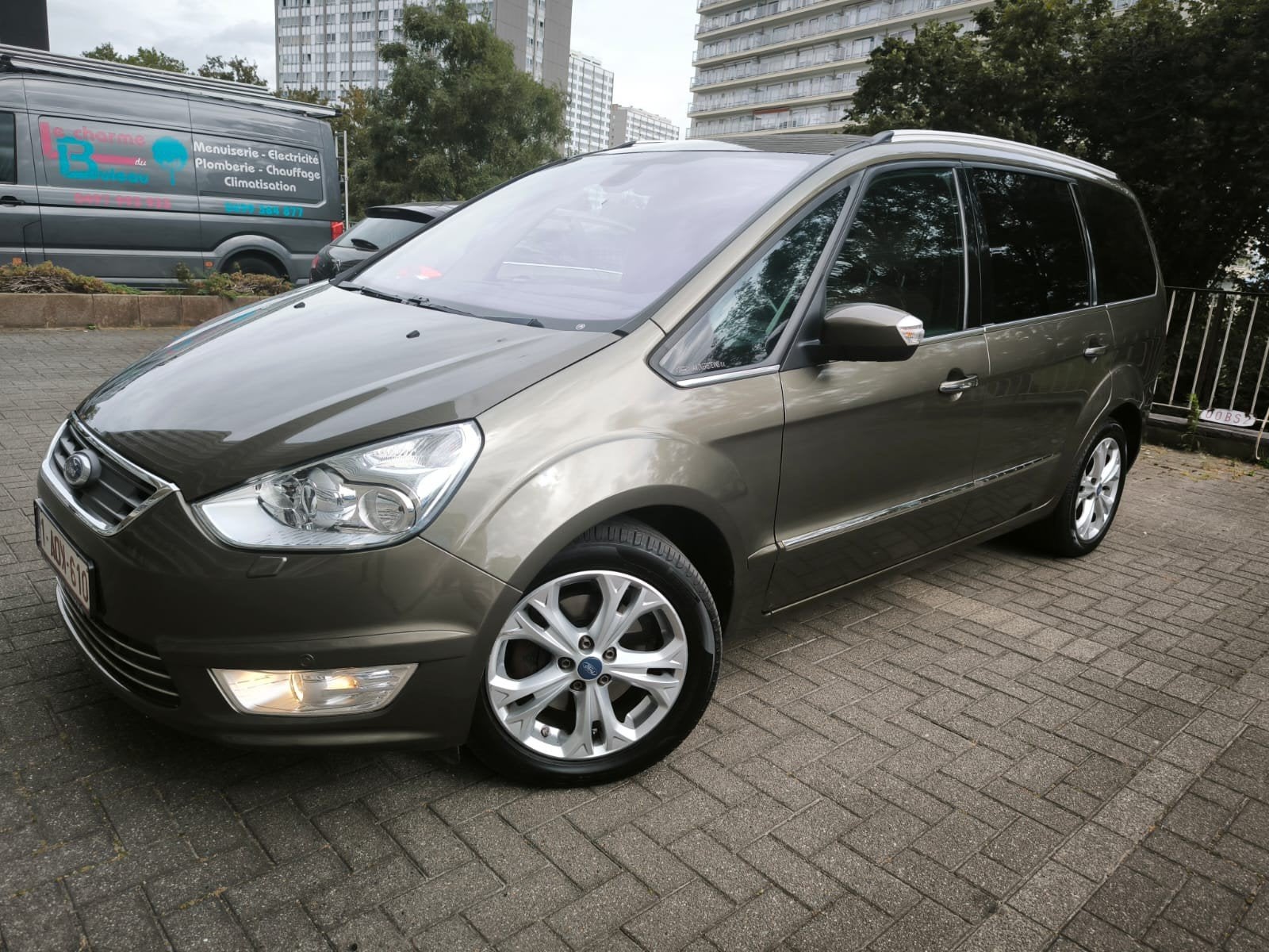 Ford galaxy 2.0 tdci 2011 automatic titanium leder navi 7pl, Autos, Euro 5, Beige, 7 places, 5 portes