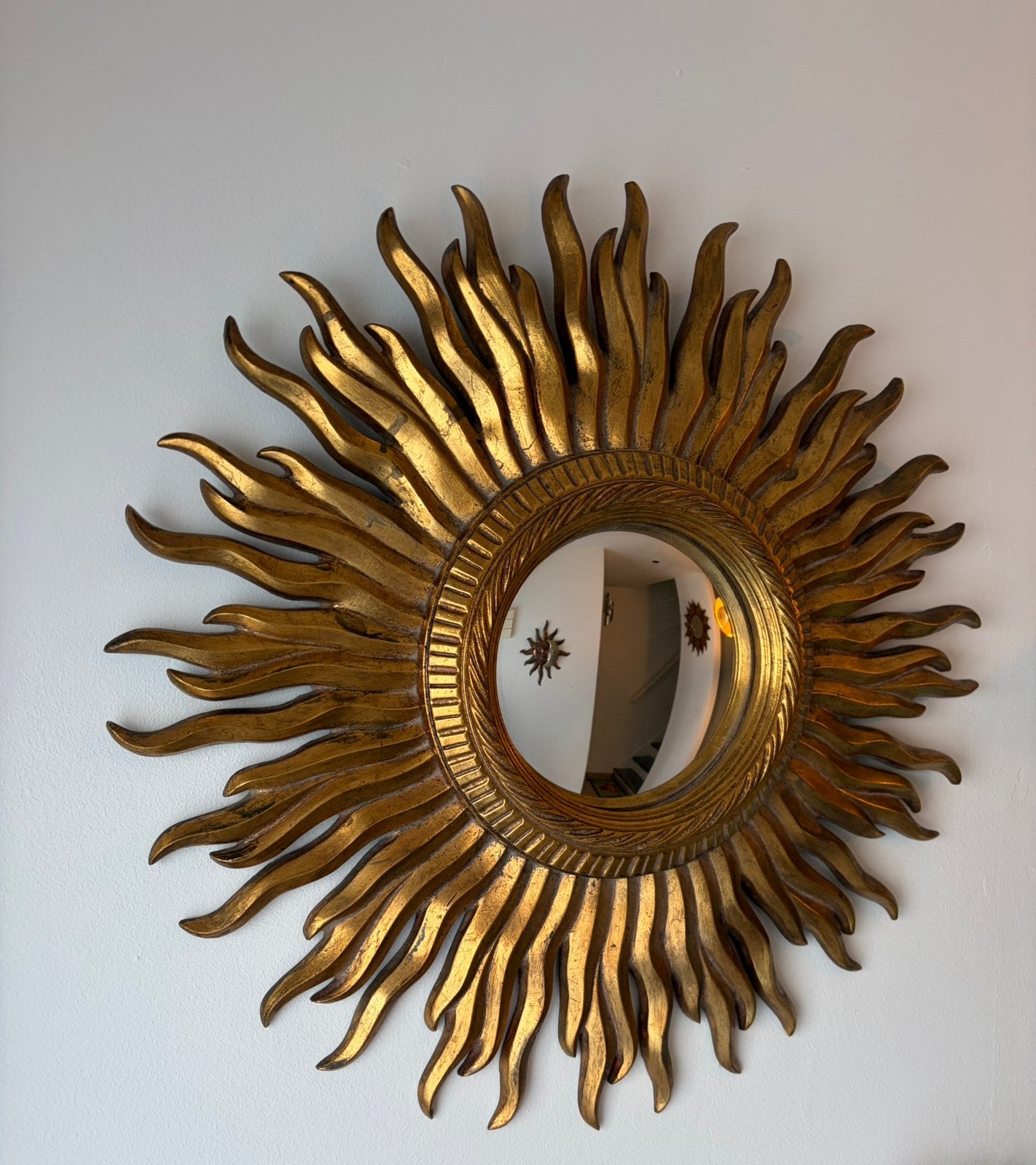 Miroir soleil vintage (oeil de sorcière), Maison & Meubles, Enlèvement, Utilisé
