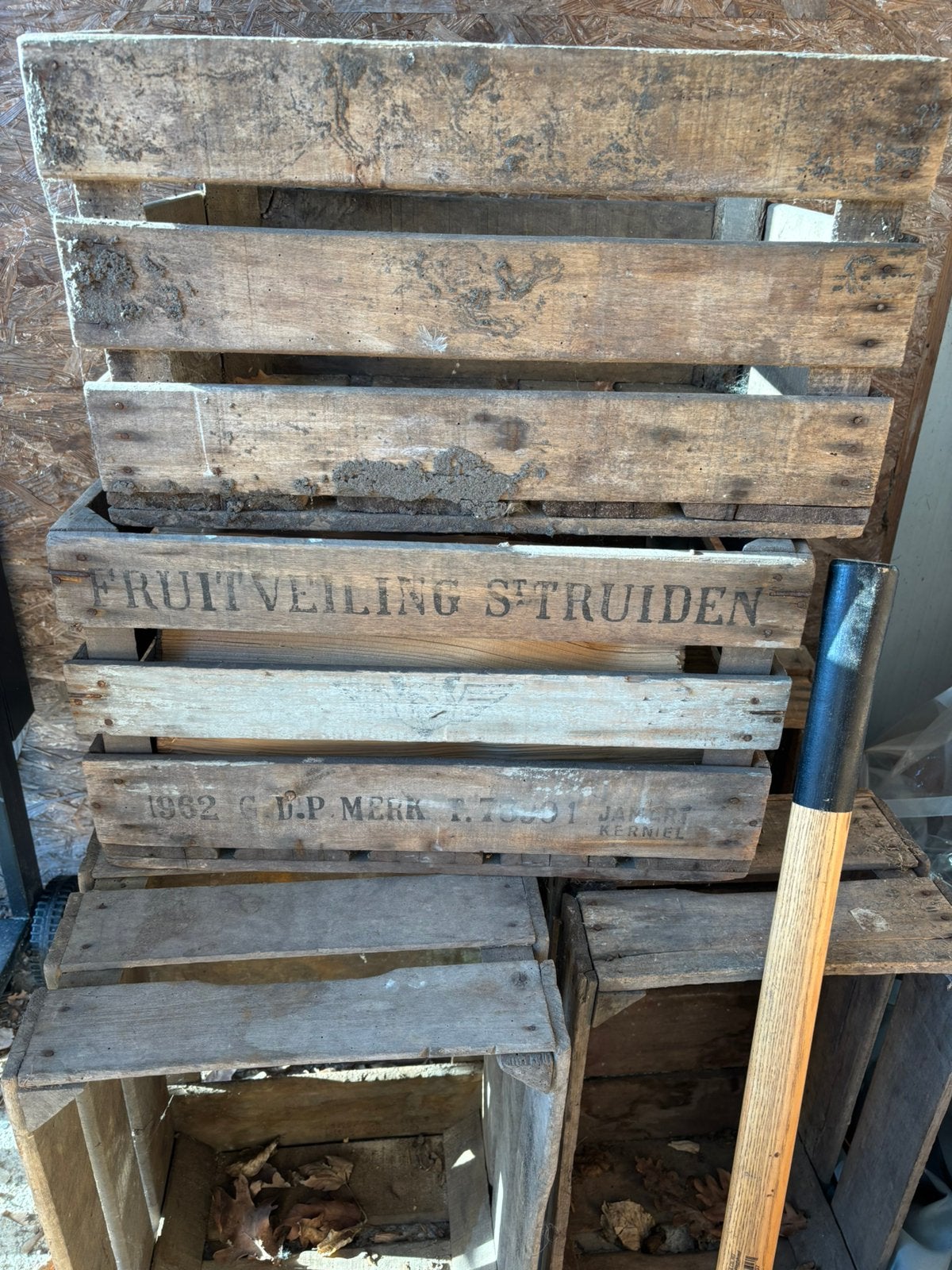 Houten fruit kisten, Ophalen, Zo goed als nieuw