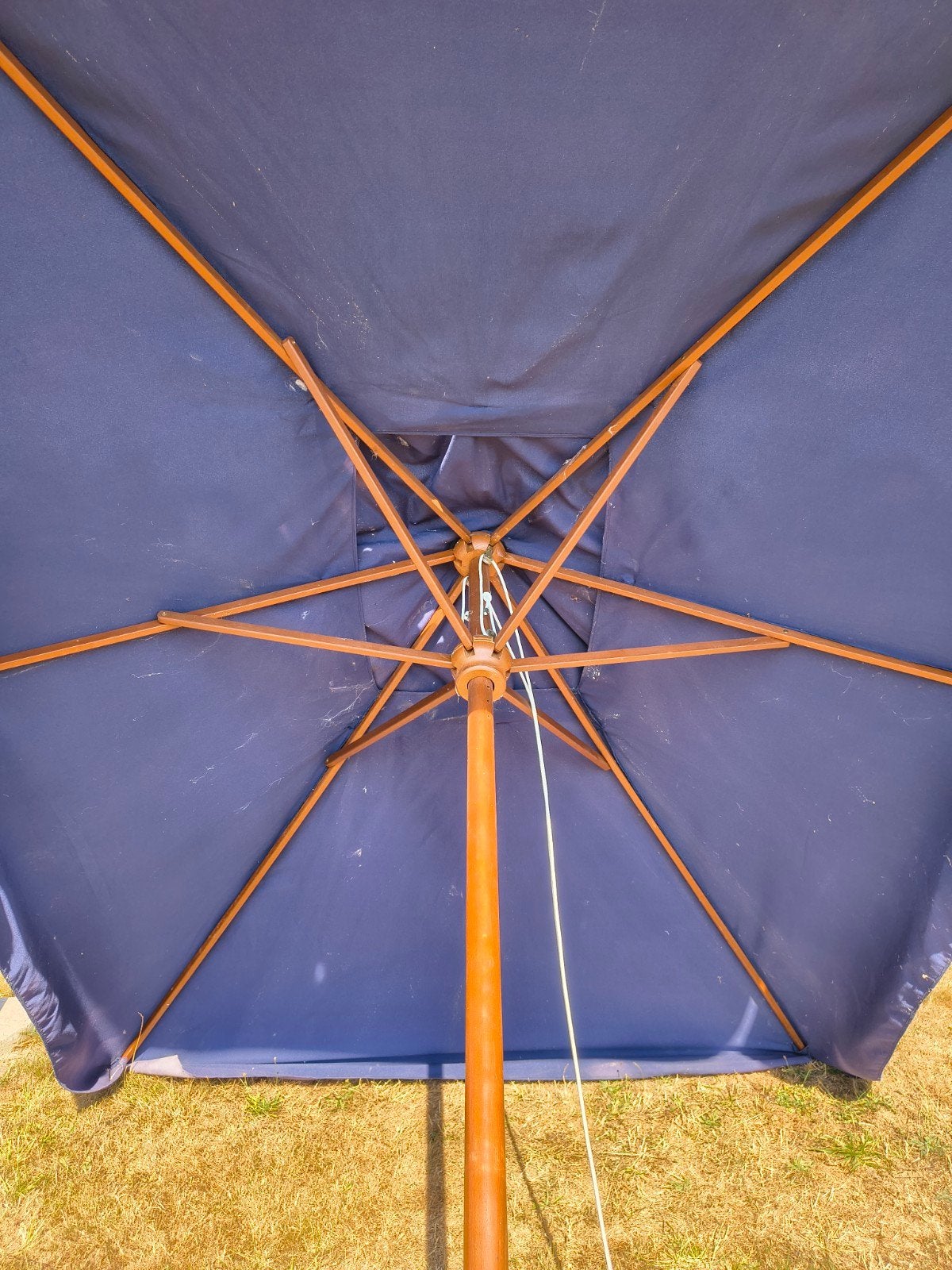 parasol +- 2m op 3m, Tuin en Terras, Ophalen, Gebruikt, 2 tot 3 meter, Stokparasol