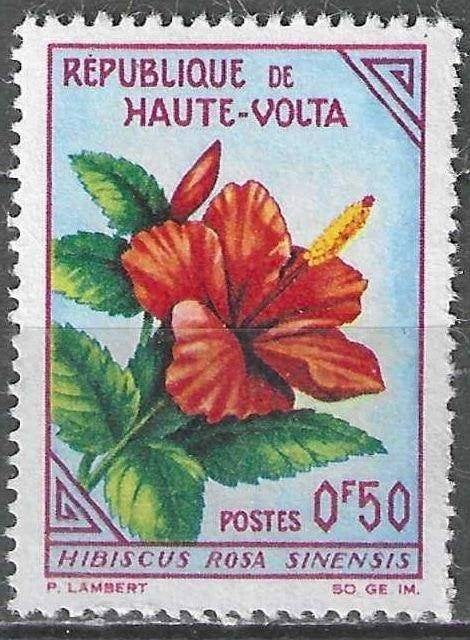 Haute-Volta 1963 - Yvert 113 - Hibiscus chinois (ST), Envoi, Affranchi