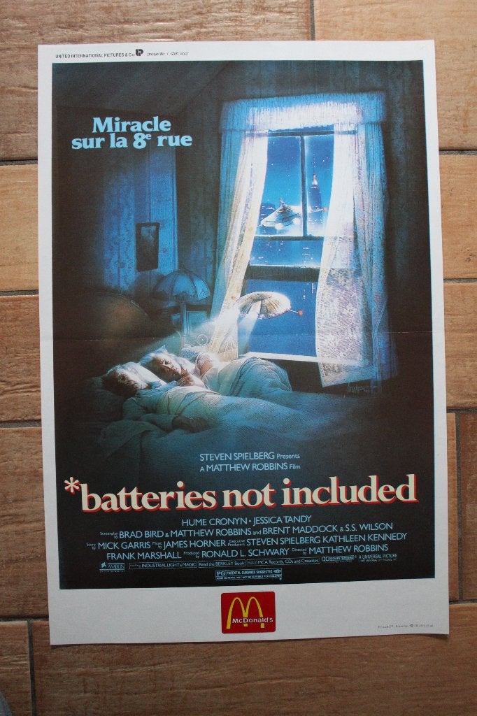 filmaffiche Batteries Not Included 1987 filmposter, Verzamelen, Rechthoekig Staand, Ophalen of Verzenden, Zo goed als nieuw, A1 t/m A3