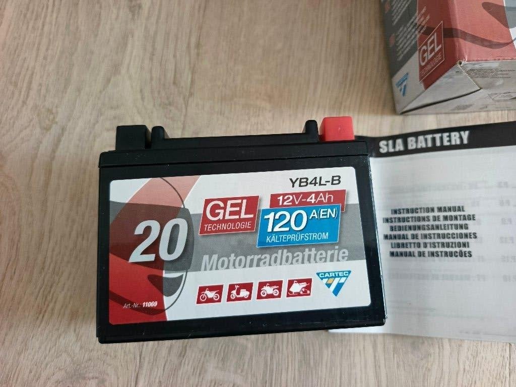 Batterie moto Cartec YB4L-B GEL 12V 4Ah 120A – neuve, Autos : Pièces & Accessoires, Neuf