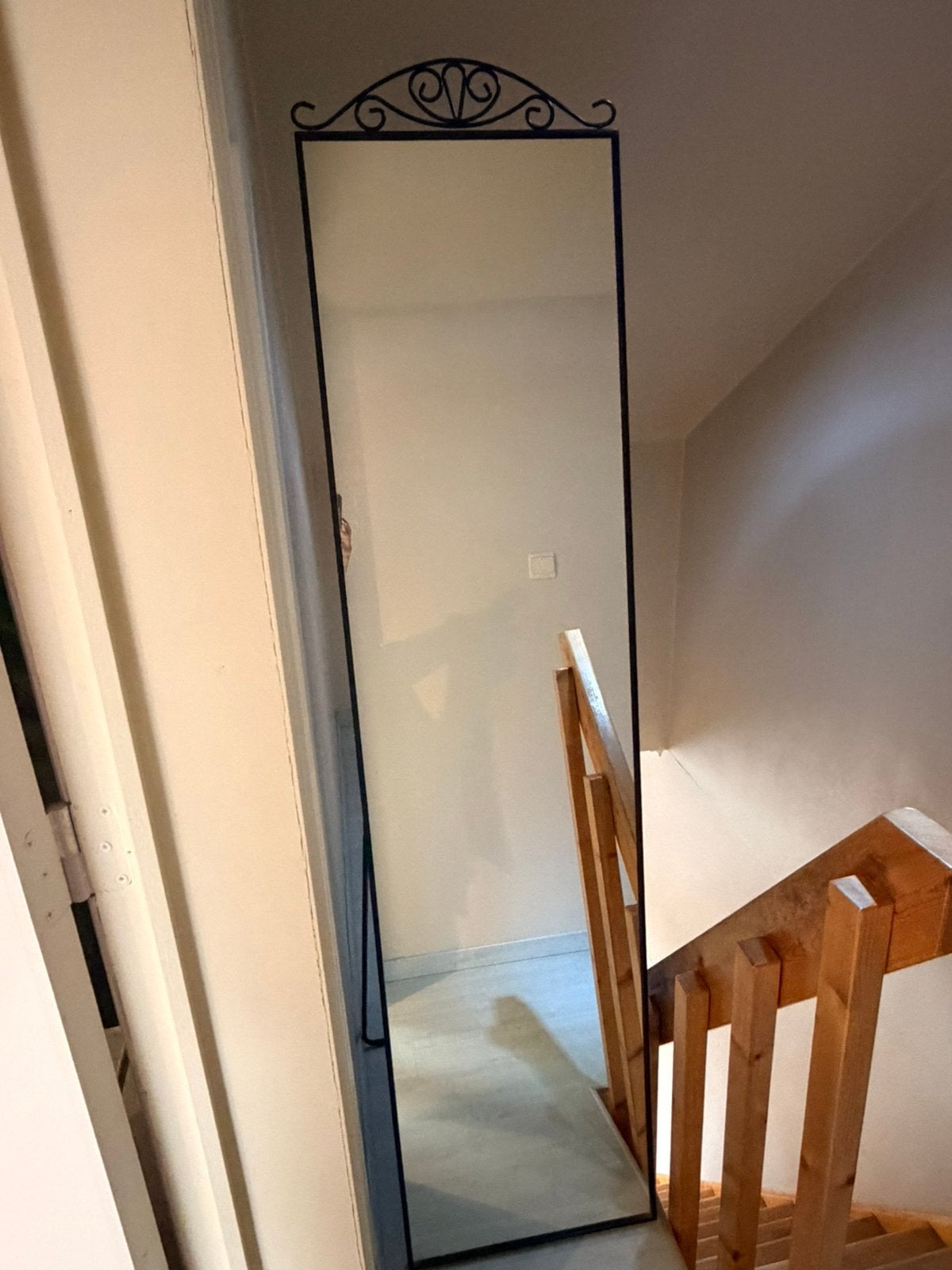 IKEA KARMSUND staande spiegel zwart 40x167 cm, Ophalen, Zo goed als nieuw