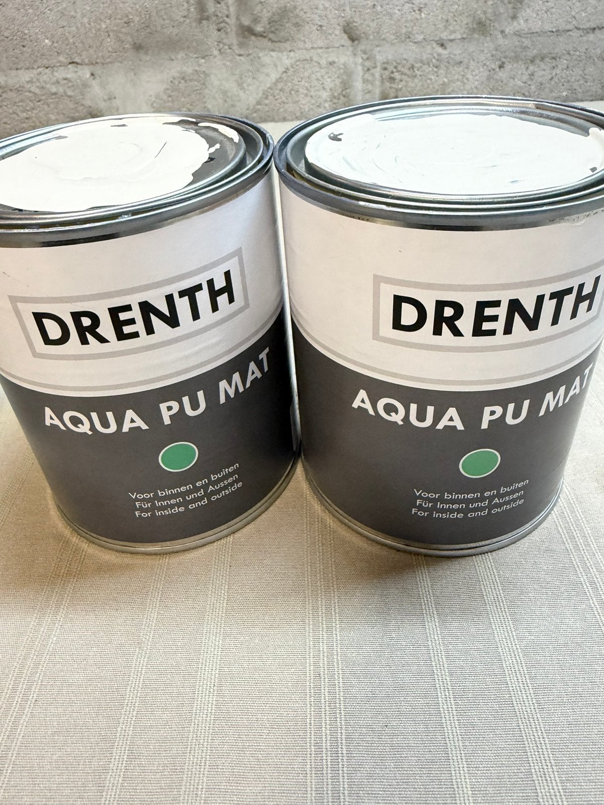 Drenth watergedragen lak voor binnen/buiten gebroken wit 1l, Ophalen of Verzenden, Nieuw, Acrylverf