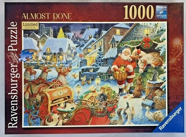 Ravensburger Kerst puzzel bijna klaar 2023 Limited Edition, Hobby en Vrije tijd, Verzenden, 500 t/m 1500 stukjes, Zo goed als nieuw