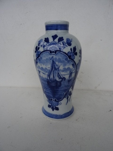 Ancien vase bleu de DELFT – hauteur 18 cm : ref : Dec 553, Antiquités & Art, Antiquités | Vases, Enlèvement ou Envoi