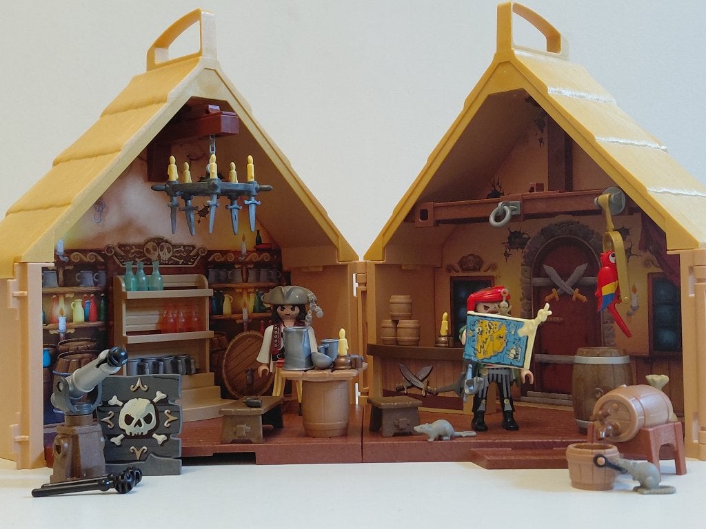 Playmobil - Taverne de Pirates Transportable 9112, Enfants & Bébés, Jouets | Playmobil, Pirates, Bâtiment, Comme neuf, Kit complet