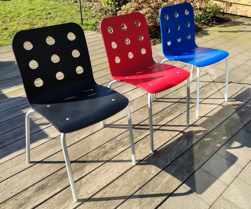 3 Ikea stoelen Jules, Enlèvement, Comme neuf, Synthétique
