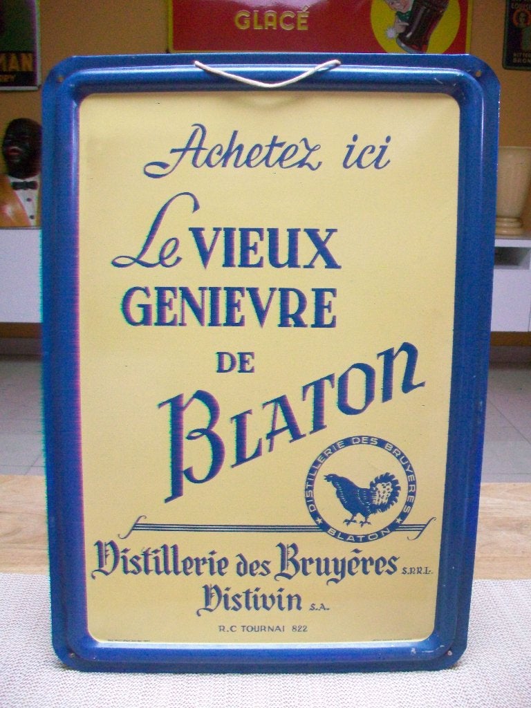 LE VIEUX GENIEVRE DE BLATON 1947, Enlèvement ou Envoi, Panneau publicitaire