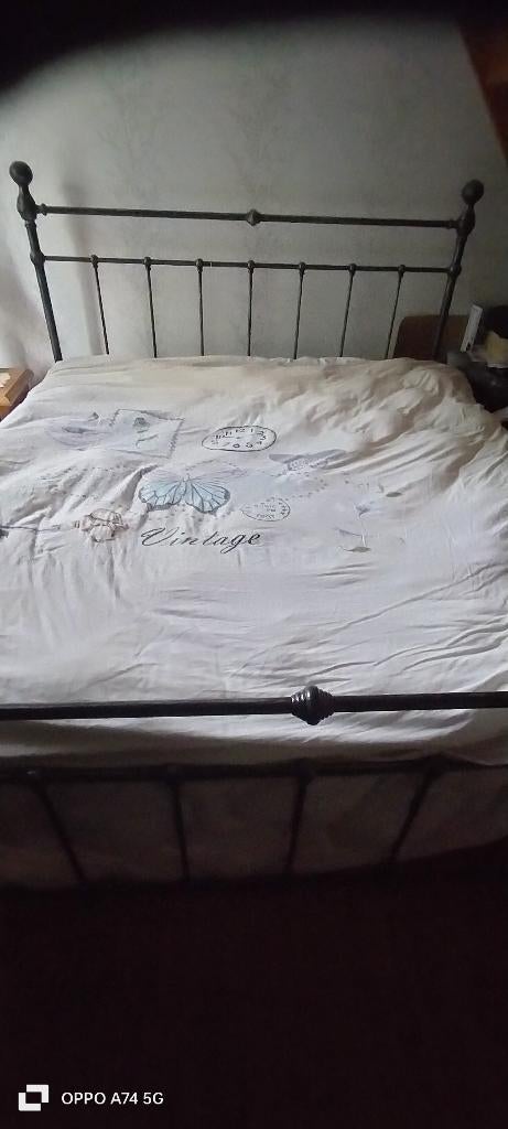 Lit 2 personnes, Ophalen, Tweepersoons, Zo goed als nieuw, 180 cm