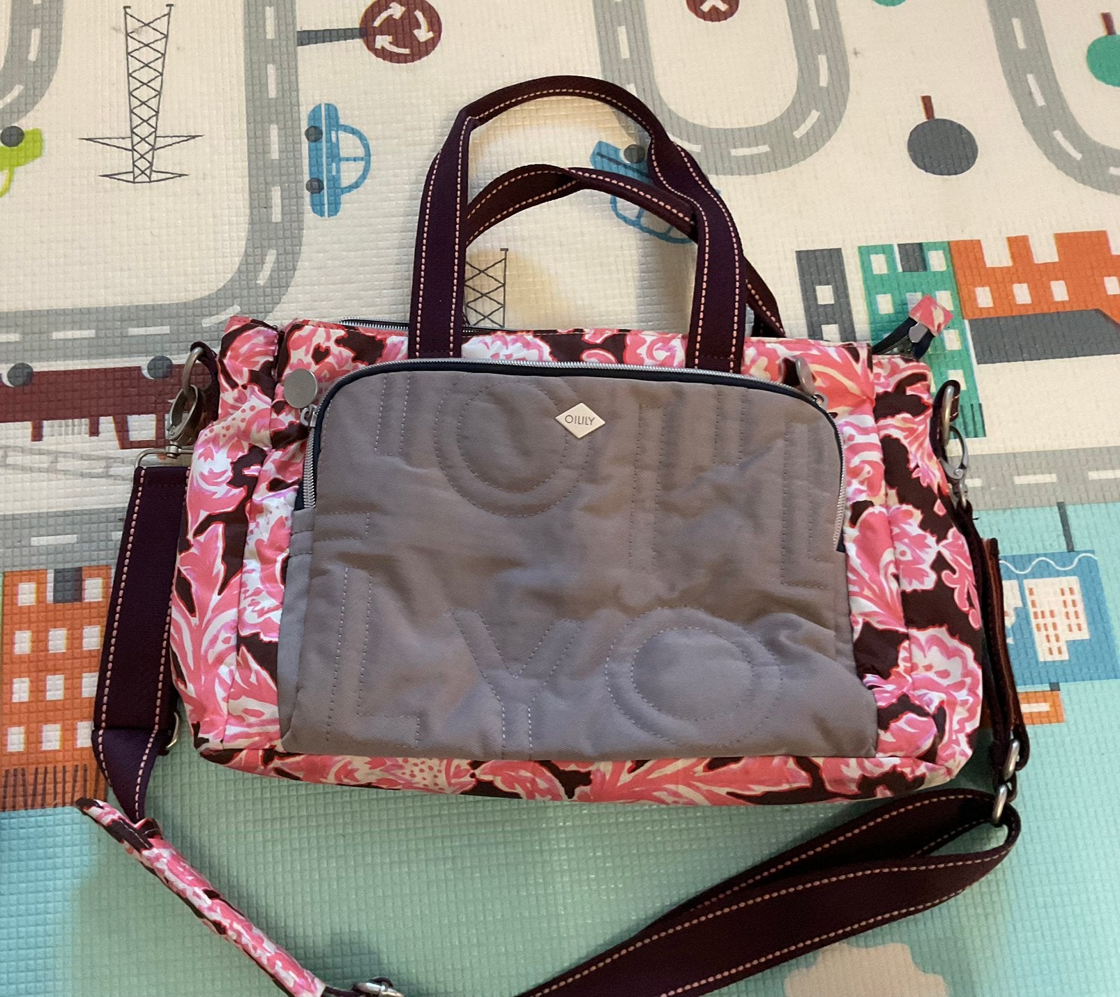 Luiertas oilily, Schoudertas functie, Roze, Ophalen, Verzorgingstas