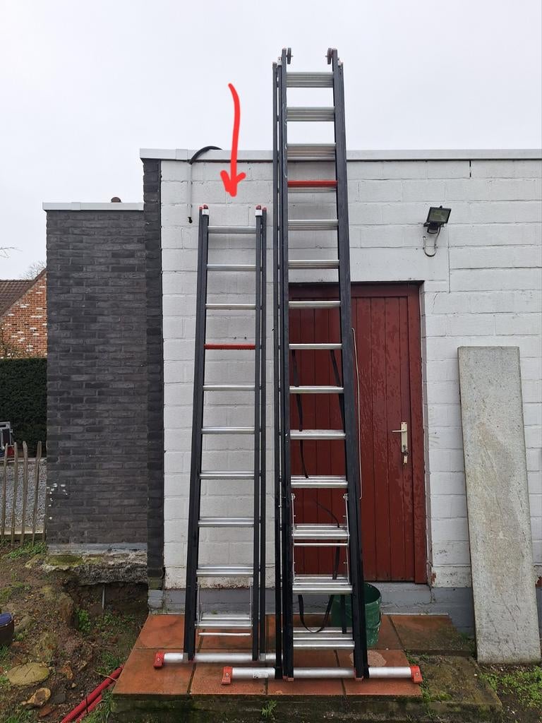Altrex Pro Mounter ladder 2x10 met stabilisatiebalk, Ophalen, Ladder