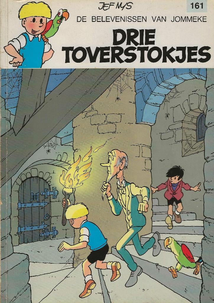Jommeke - Drie toverstokjes (1ste druk), Boeken, Gelezen, Eén stripboek, Jef Nys., Ophalen of Verzenden