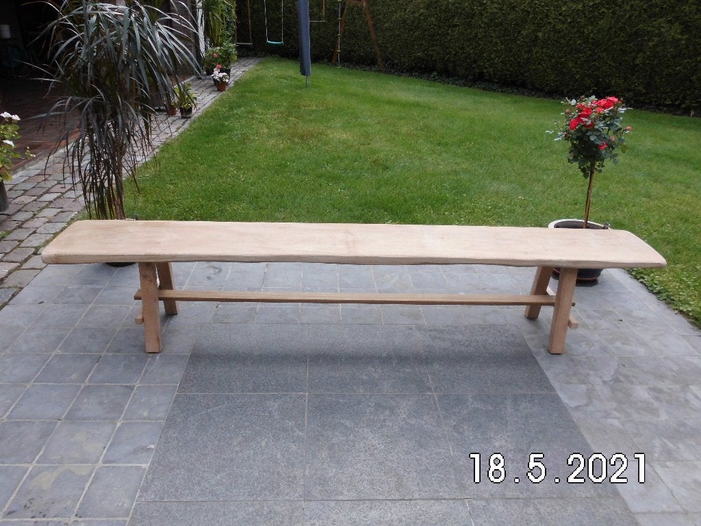 Zitbank in massief eik, Tuin en Terras, Tuinbanken, Ophalen, Nieuw