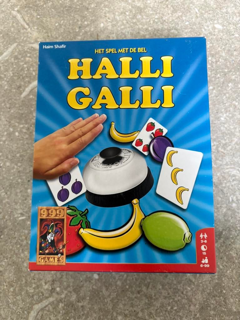 Halli Galli, Trois ou quatre joueurs, Enlèvement ou Envoi, Comme neuf