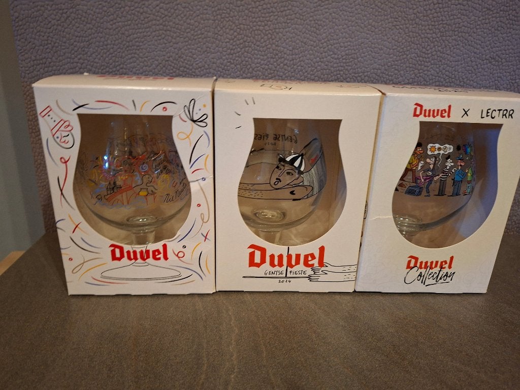 Duvel Gentse Feesten 2023-2024-2025, Collections, Marques de bière, Enlèvement, Comme neuf, Verre ou Verres, Duvel