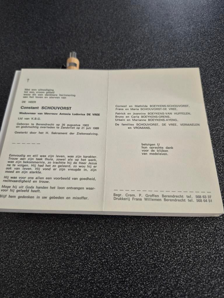 Bidprentjes Berendrecht, Ophalen of Verzenden