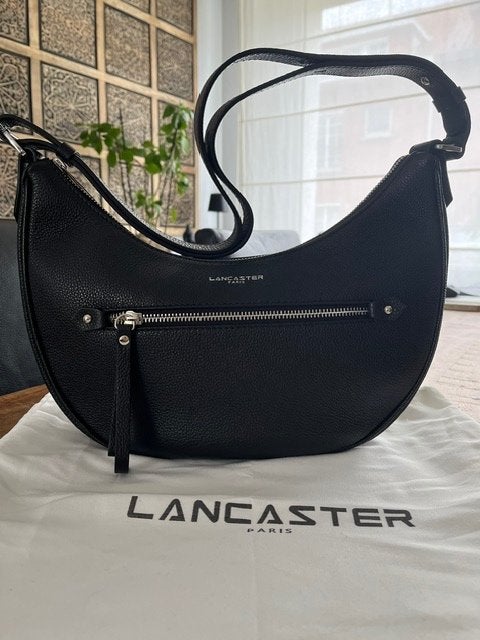 LANCASTER sac bandoulière Suave Lune cuir noir NEUF, Enlèvement, Neuf, Noir, Sac à bandoulière