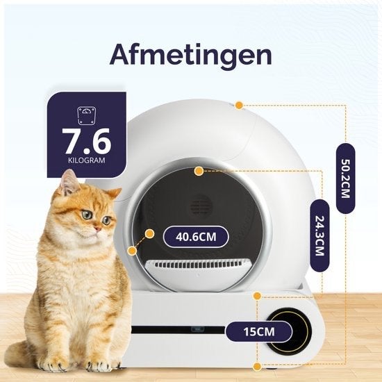 Automatische kattenbak incl. 1 rol opvangzakjes, Animaux & Accessoires, Bacs à litière, Enlèvement, Autonettoyant, Comme neuf
