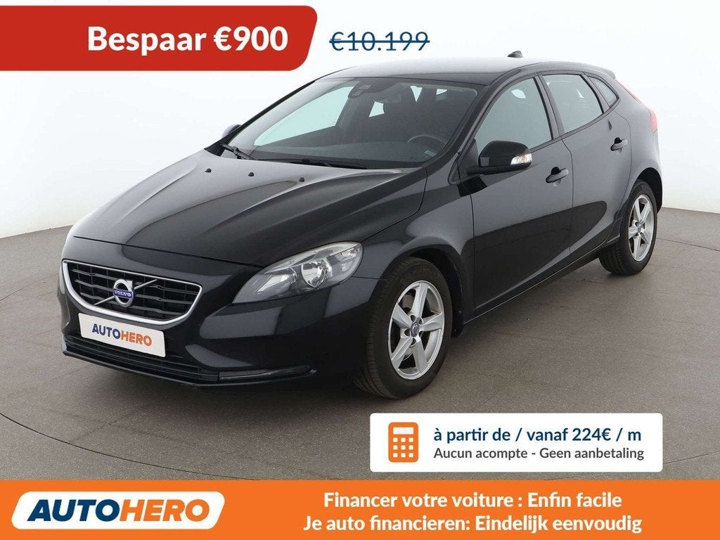 Volvo V40 2.0 D2 Kinetic (bj 2015), Auto's, Voorwielaandrijving, Gebruikt, Zwart, 1969 cc