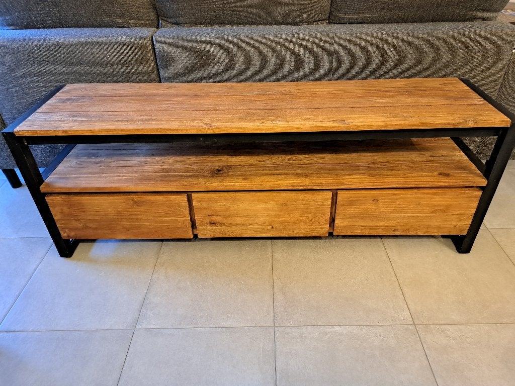 TV kast in Teak, Huis en Inrichting, Ophalen, Teakhout, 150 tot 200 cm, Zo goed als nieuw