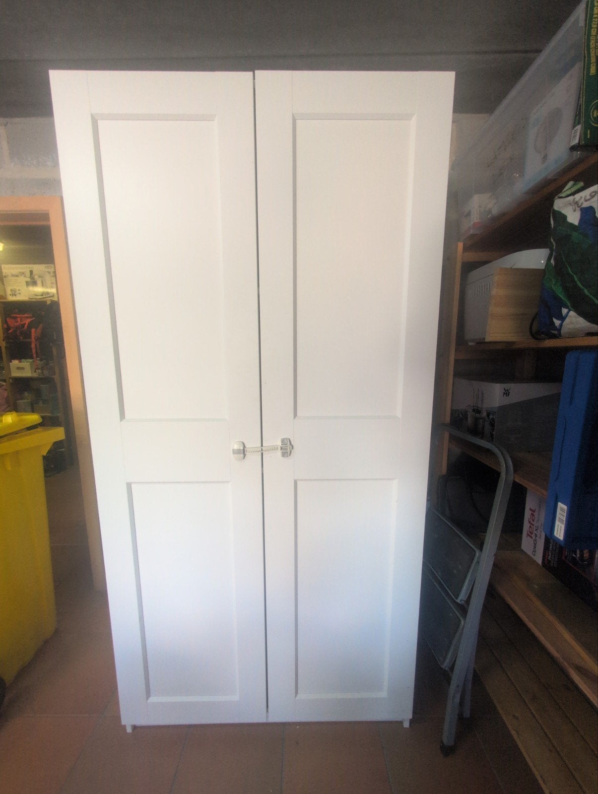 Armoire IKEA PAX avec portes GRIMO blanches (2 portes) – Bon, Avec porte(s), Enlèvement, Utilisé, 50 à 75 cm