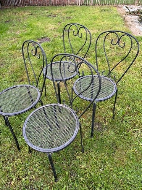 metalen tuinstoelen origineel, Ophalen, Zo goed als nieuw, Stapelbaar