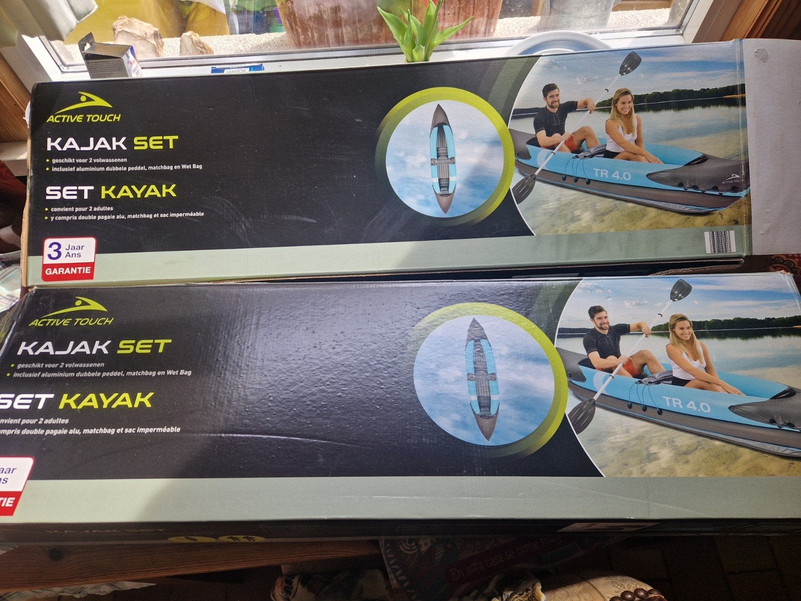 2 kajaks opblaasbaar Crivit, Ophalen