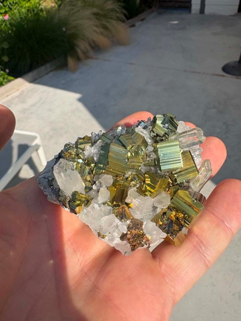 Luxe Gouden Pyriet/Pyrite Sculptuur (244g), Verzamelen, Ophalen of Verzenden, Mineraal
