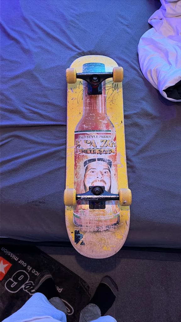 Skateboard zwangere guy, Ophalen of Verzenden, Zo goed als nieuw, Skateboard