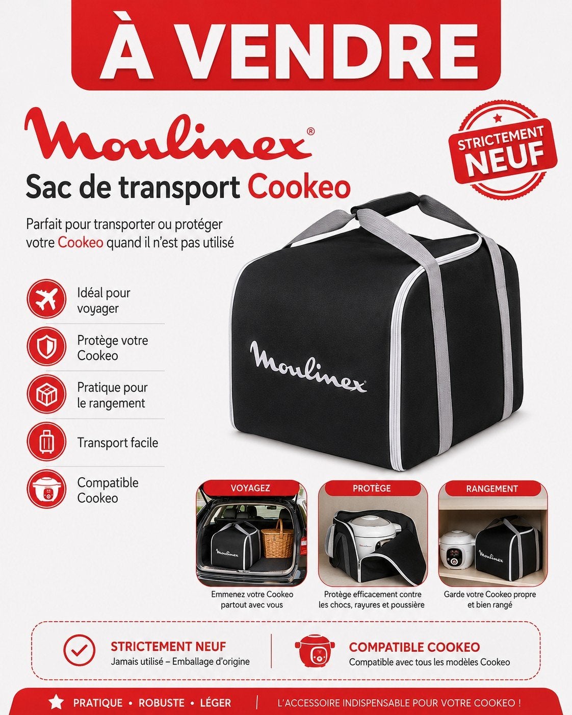 Housse de transport Cookeo neuve, Neuf