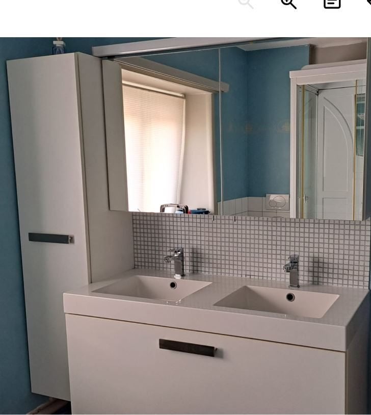 Badkamermeubel - wit, Huis en Inrichting, Badkamer | Badkamermeubels, Ophalen, 100 tot 150 cm, Minder dan 100 cm, 25 tot 50 cm